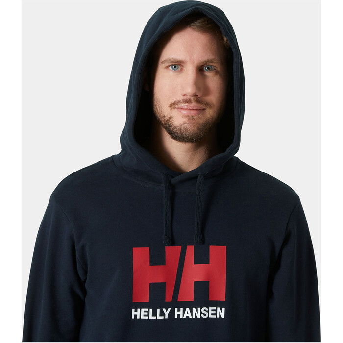 2024 Helly Hansen Mens Logo Hoodie 2.0 30394 - Navy